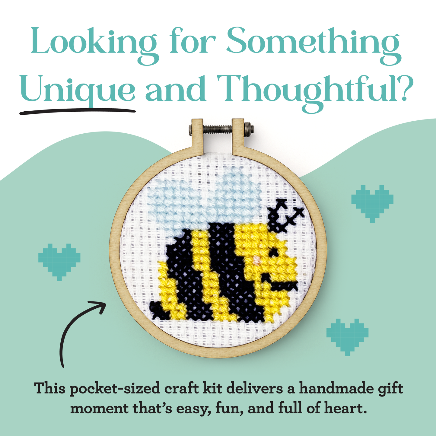 'Bee Yourself!' Mini Matchbox Cross Stitch Kit