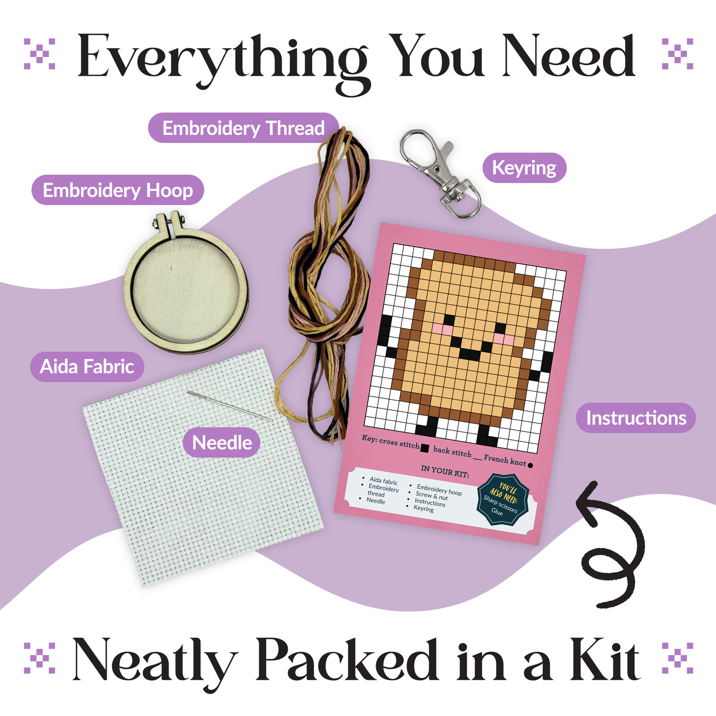 'A Birthday Toast' Mini Matchbox Cross Stitch Kit
