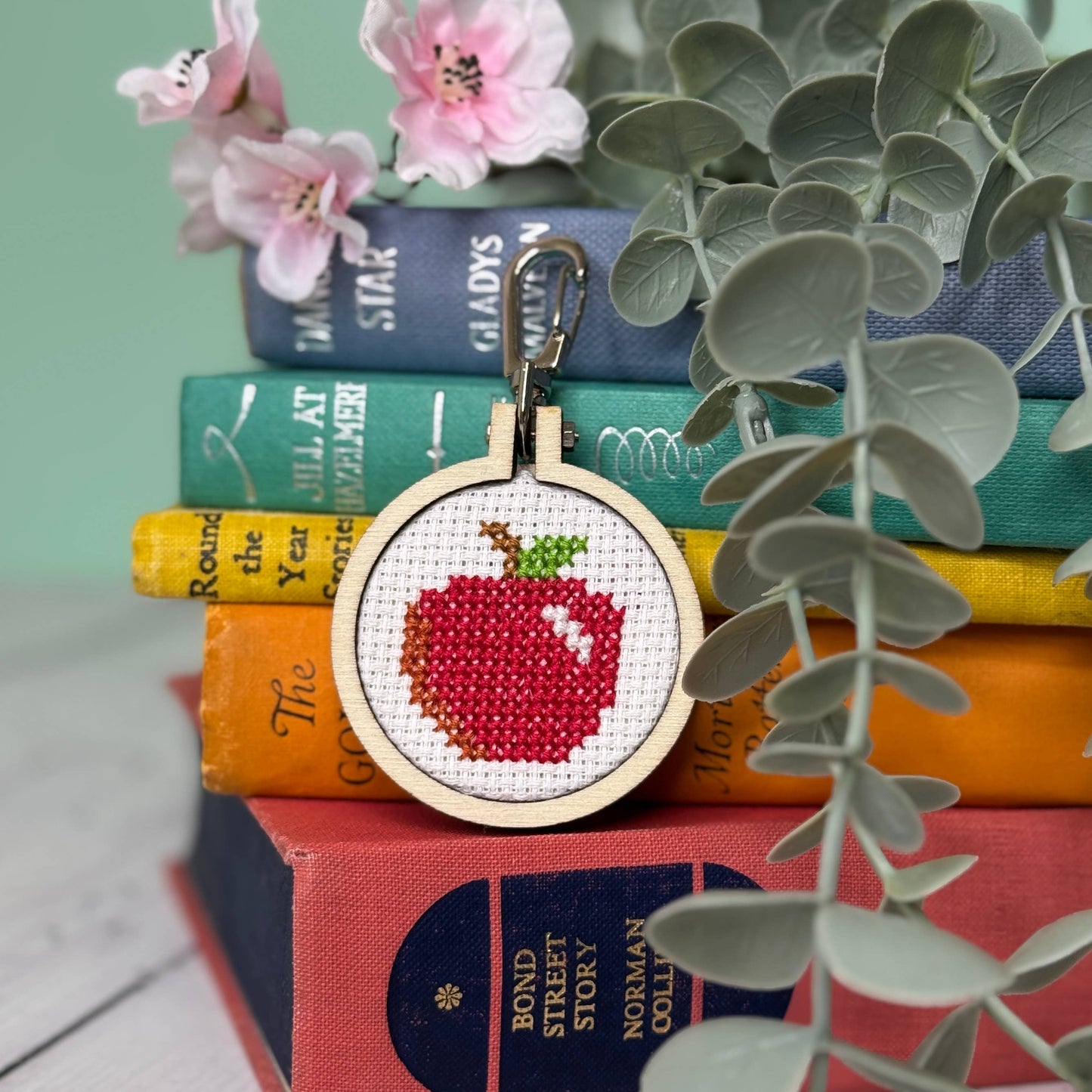 'Thank you, Teacher!' (apple) Mini Matchbox Cross Stitch Kit